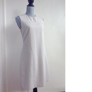 J.Mclaughlin Womens 4 Sleeveless Sheath Dress Stitching Detail Crew neck Keyhole